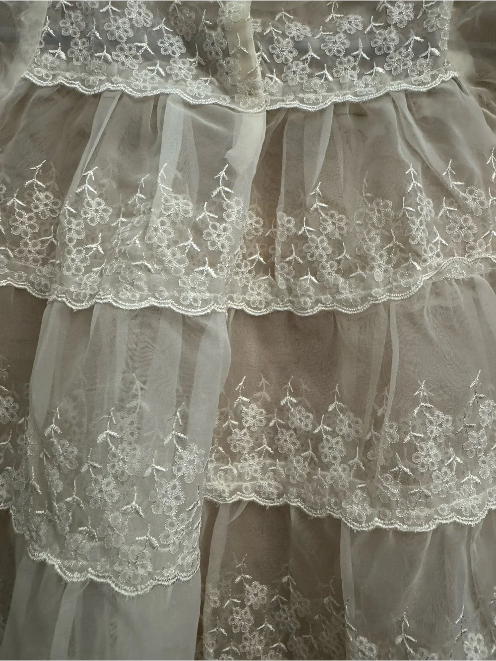 Vintage Carol Joy Baby Girl Dress Bundle White Lace Christening Baptism Coquette